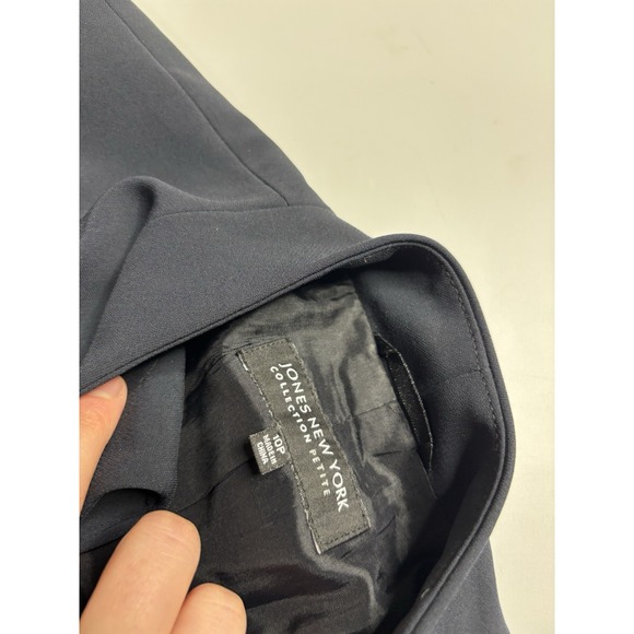 VTG Jones New York High Neck Blazer Jacket Women's Petite 10P Minimalist Class - Picture 7 of 10